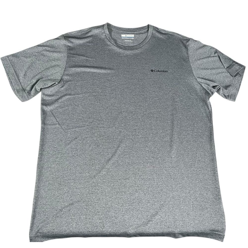 NWOT Columbia Regular Fit Dri-Fit Short Sleeve Size Large Gray Casual Active
